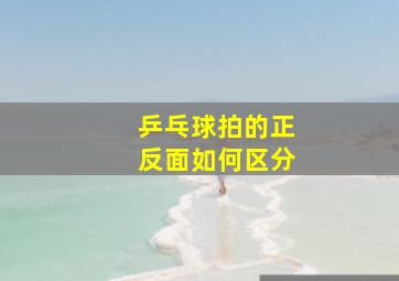 乒乓球拍的正反面如何区分