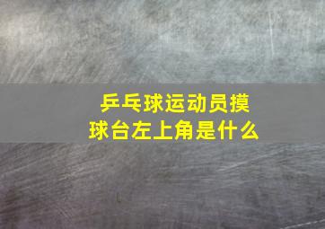 乒乓球运动员摸球台左上角是什么