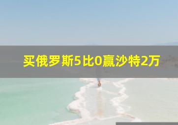 买俄罗斯5比0赢沙特2万