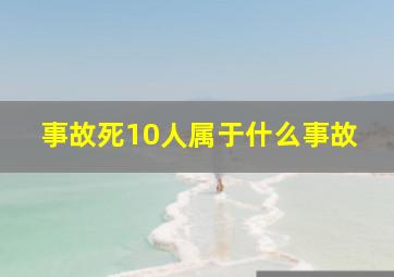 事故死10人属于什么事故