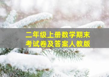 二年级上册数学期末考试卷及答案人教版