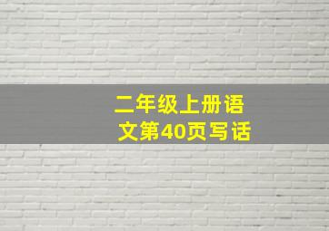 二年级上册语文第40页写话