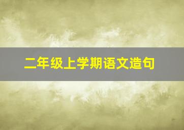 二年级上学期语文造句