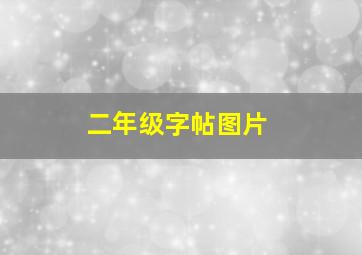 二年级字帖图片