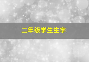 二年级学生生字