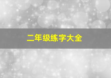 二年级练字大全