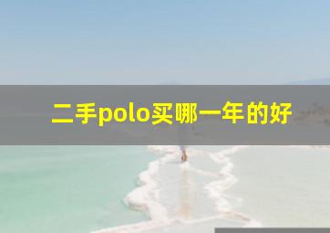 二手polo买哪一年的好