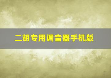 二胡专用调音器手机版