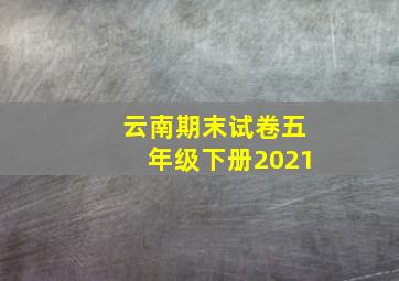 云南期末试卷五年级下册2021