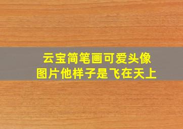 云宝简笔画可爱头像图片他样子是飞在天上