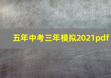 五年中考三年模拟2021pdf