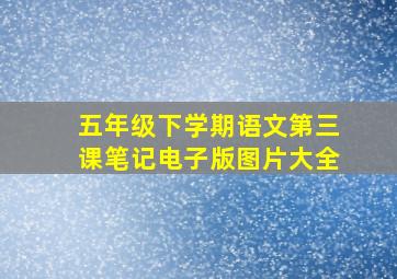 五年级下学期语文第三课笔记电子版图片大全