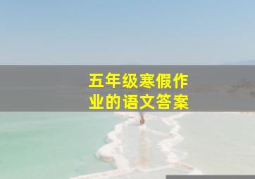 五年级寒假作业的语文答案