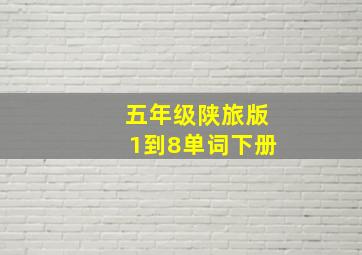 五年级陕旅版1到8单词下册