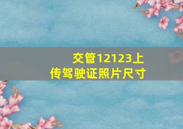 交管12123上传驾驶证照片尺寸