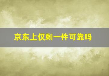 京东上仅剩一件可靠吗