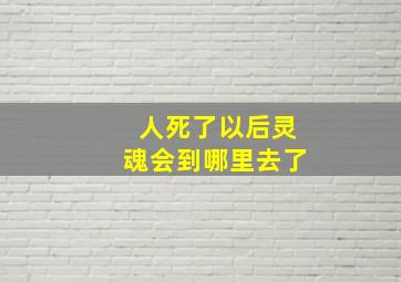 人死了以后灵魂会到哪里去了