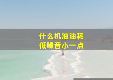 什么机油油耗低噪音小一点