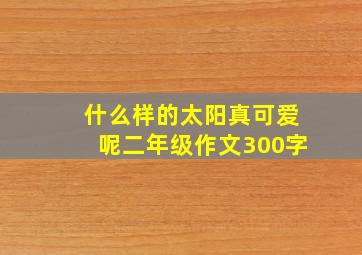 什么样的太阳真可爱呢二年级作文300字