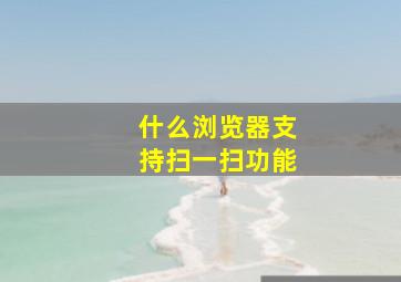 什么浏览器支持扫一扫功能