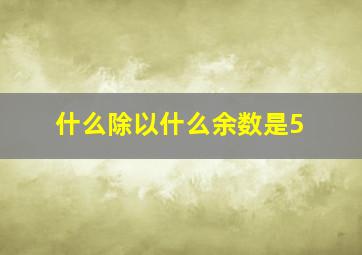 什么除以什么余数是5