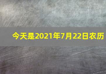 今天是2021年7月22日农历