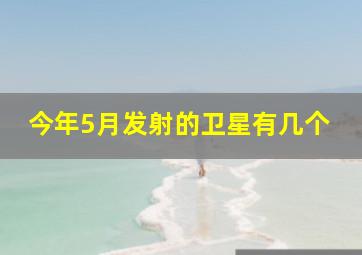 今年5月发射的卫星有几个