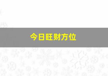 今日旺财方位