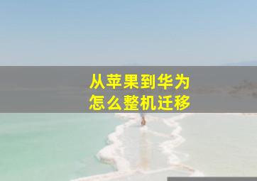 从苹果到华为怎么整机迁移