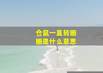 仓鼠一直转圈圈是什么意思