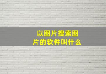 以图片搜索图片的软件叫什么