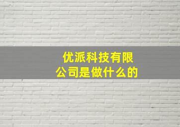 优派科技有限公司是做什么的