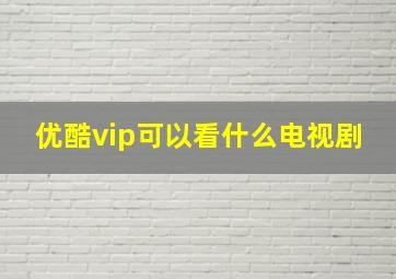 优酷vip可以看什么电视剧