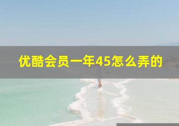 优酷会员一年45怎么弄的