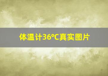 体温计36℃真实图片