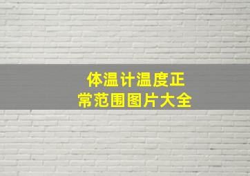 体温计温度正常范围图片大全