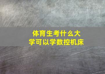 体育生考什么大学可以学数控机床