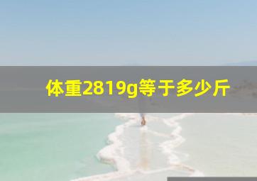 体重2819g等于多少斤