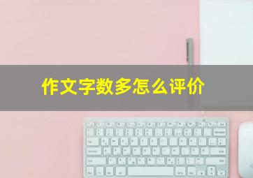 作文字数多怎么评价