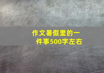 作文暑假里的一件事500字左右