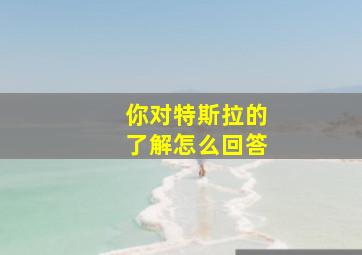 你对特斯拉的了解怎么回答