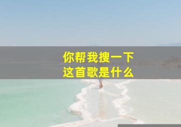 你帮我搜一下这首歌是什么