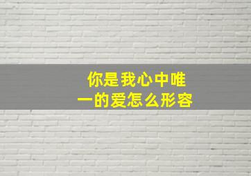 你是我心中唯一的爱怎么形容