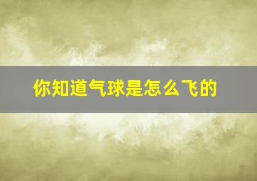 你知道气球是怎么飞的