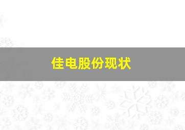 佳电股份现状