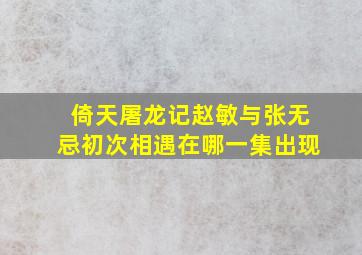 倚天屠龙记赵敏与张无忌初次相遇在哪一集出现