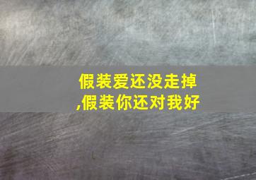 假装爱还没走掉,假装你还对我好