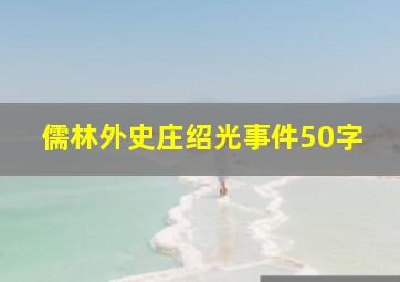 儒林外史庄绍光事件50字