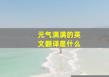 元气满满的英文翻译是什么