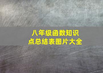 八年级函数知识点总结表图片大全